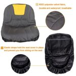 Riding Lawn Mower Seat Covers, Universal Oxford Waterproof Tractor Seat Cover with Storage Bag Compatible with Husq-varna?Crafts-man?Cub Ca-det ?Grey Medium )