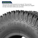 Set of 4 Lawn Mower Turf Tires 15×6-6 Front & 20×10-8 Rear,4PR,Tubeless