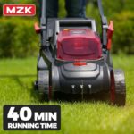MZK 40V(2 x 20V) 13”Cordless Electric Lawn Mower,with 4-Position Height Adjustment,Compact and Lightweight Push Battery Powered Lawn Mower (2 * 4AH Batteries)