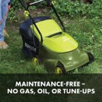 Sun Joe MJ401E 4-Inch 13-Amp Electric Lawn Mower w/Collapsible Handle for Storage, 3-Position Height Control, 10.6-Gallon Bag, Green