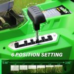 Cordless Electric Lawn Mower Brushless Motor, Soyus 15 Inch 40V Battery Powered Lawn Mower, 6 Position Height, Includes 2×4.0Ah Batteries and Dual Port Charger
