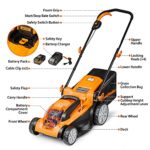 LawnMaster CLMF4015K Cordless 15-Inch Brushless Lawn Mower 40V Max with 4.0Ah Battery &Fast Charger