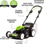 Greenworks Pro 21-Inch 80V Self-Propelled Cordless Lawn Mower, Tool-Only, MO80L00