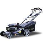 I-Choice 161cc 21 Inch 3-in-1 Gas Self-Propelled Lawnmower High Rear Wheel Drive Gasoline Push Mower with OHV Engine, Deck, Recoil Start System, Side Discharge, Mulching, Rear Bag