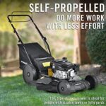 PowerSmart Self Propelled Gas Lawn Mower, 22-Inch 170cc 3-in-1 Walk-Behind Lawn Mowers Gas Powered, 5 Cutting Heights Adjustable