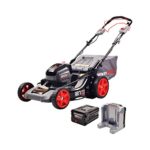 Powerworks MO60L512PW Mower, 60V 21″ Self-Propelled, Battery Included, Black, Grey, Red