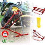 VOUNOT Ride on Lawn Mower Jack Lift, Telescopic Maintenance Jack for Lawn mowers and Garden Tractors, Weight Capacity 880 Lbs, Red