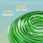 Eventronic Weed Eater String, 080 Trimmer Line of 225-Feet, Trimmer Line for Universal Replacement, Round Weed Wacker String Fits Medium& Heavy Grass&Weeds, String Trimmer Line of Green Premium Nylon