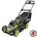 Ryobi. 20″ RY40190 40-Volt Brushless Lithium-Ion Cordless Battery Self Propelled Lawn Mower with 5.0 Ah Battery and Charger Included