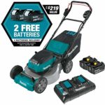 Makita XML07PT1 36V (18V X2) LXT Brushless 21″ Commercial Lawn Mower Kit with 4 Batteries (5.0Ah), Teal