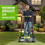 Greenworks 80V 25″ Brushless Self-Propelled Dual Blade Mower, 5.0Ah Battery