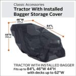 Classic Accessories Tractor with Installed Bagger Storage Cover, X-Large,Black