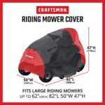 Craftsman Riding Lawn Mower Cover, Large , black/red