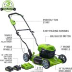 Greenworks 48V (2x24V) 19″ Brushless Push Lawn Mower, Axial Blower (100 MPH/330), 12″ String Trimmer & Edger?22″ Rotating Handle Hedge Trimmer?Combo Kit