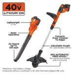 BLACK+DECKER 40V Max Cordless Sweeper & String Trimmer Combo Kit (LCC340C)