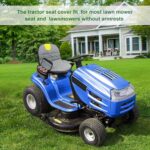 Kujunpao Riding Lawn Mower Seat Cover Lawn Tractor Cover with Two Storage Bags Fit for Most Lawn Mower Seat 600d Oxford Cloth Grey & Yellow