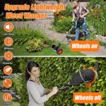 Weed Wacker Battery Operated, Electric Weed Eater Cordless Lawn Trimmer with 2 x 21V 2Ah Battery Powered & Charger, Lightweight No String Trimmer/Grass Trimmer/Edger/Mower/Brush Cutter for Garden Yard