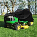 Heavy Duty 420 Denier Riding Lawn Mower Cover By Premium Products – Fits Decks up to 54″ – Water, Mildew & UV Protection – Black