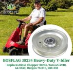 BOSFLAG 65-5940 Idler Pulley Replaces Toro 64-5940, 655940, Dixie Chopper 30234 for Toro Z255, Z253, GM120, GM200 Side Discharge Mowers, Toro 44″, 48″, 50″, 52″, 60″, 62″ and 72″ Lawn Mowers