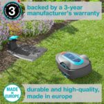 GARDENA 15001-20 SILENO City – Automatic Robotic Lawn Mower, with Bluetooth app and Boundary Wire, The quietest in its Class, for lawns up to 2700 Sq Ft, Made in Europe, Grey