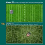 KOWOLL Robot Lawn Mower up to 0.25 Acre, Automatic Lawn Mower 4.4AH Battery Powered, Rain Sensor Robotic Lawnmower with Satellite Navigation, Path Planning, APP Control, Time & Money Saving