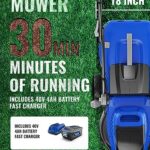 WILD BADGER POWER Lawn Mower 40V Brushless 18″ Cordless, 5 Cutting Height Adjustments Electric Lawn Mower, Quickly Folding Within 5’s, 4.0AH Battery and Super Charger Included.