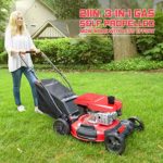 PowerSmart Self Propelled Lawn Mower 21 Inch, 209CC 4-Stroke Engine, 3-in-1 Walk-Behind Lawn Mowers Gas Powered DB2321SM