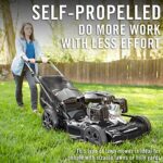 PowerSmart Self Propelled Gas Lawn Mower, 22-Inch 200cc 3-in-1 Walk-Behind Lawn Mowers Gas Powered, 5 Cutting Heights Adjustable